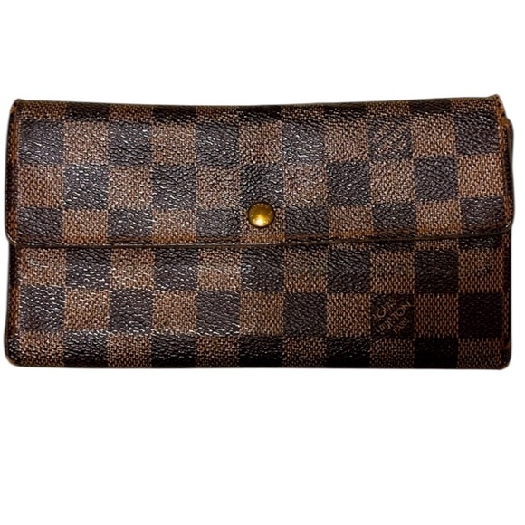 Louis Vuitton Damier Ebene Sarah wallet, Rehab wallet. - Picture 1 of 17